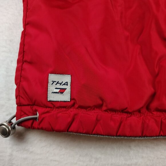 VTG Hilfiger Athletics Jacket Mens Medium Nylon Fleece Lined Reversible - Picture 7 of 12